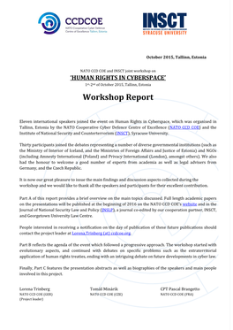 Human Rights in Cyberspace Workshop Report