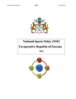 National Sports Policy (NSP) Co-Operative Republic of Guyana