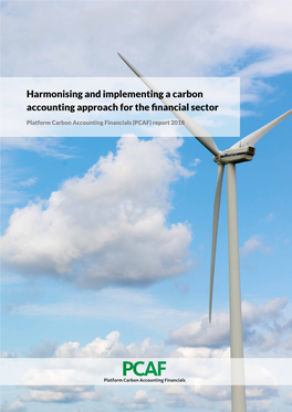 Harmonising and Implementing a Carbon Accounting Approach for the Financial Sector