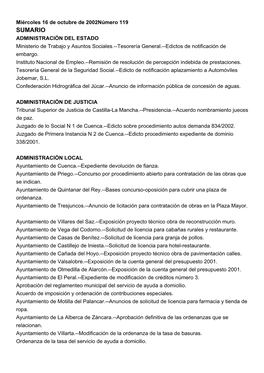 SUMARIO ADMINISTRACIÓN DEL ESTADO Ministerio De Trabajo Y Asuntos Sociales.--Tesorería General.--Edictos De Notificación De Embargo