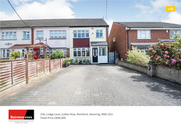 234, Lodge Lane, Collier Row, Romford, Havering, RM5 2EU Fixed Price £400,000