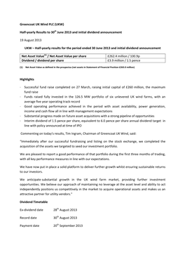 Greencoat UK Wind PLC (UKW)