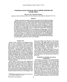 Transmission Electron Microscopy Study of Optically Anisotropic and Isotropic Haiiyne