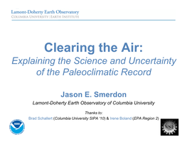 Explaining the Science and Uncertainty of the Paleoclimatic Record