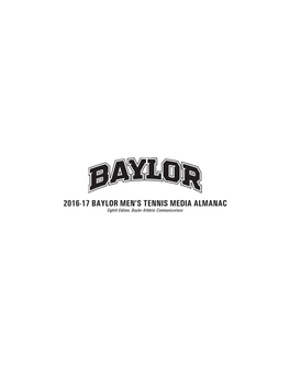 2016-17 Baylor Men's Tennis Media Almanac