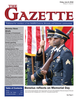Benelux Reflects on Memorial Day News