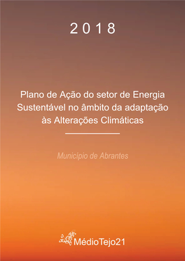 Plano De Ação Do Setor De Energia Sustentável No Âmbito Da Adaptação Às Alterações Climáticas