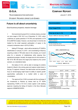 Oi S.A. Company Report