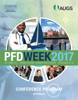 CONFERENCE PROGRAM #Pfdweek NON109895-2017-AUGS PFD Meet-Experts Program Ad.Qxp 9/7/17 12:20 PM Page 1