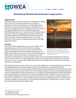 Distributed Wind & Rural Electric Cooperatives