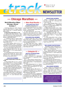 — Chicago Marathon — Teams: 1