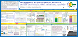 IMGT/Highv-QUEST, IMGT/Domaingapalign and IMGT/Mab-DB: (IMGT Labels), and of Numerotation (IMGT Unique Numbering)