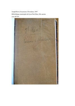 Joseph Revil, Excursion À Novalaise, 1897 Bibliothèque Municipale De Lyon Part-Dieu, Silo Ancien Cote 447291