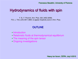 Hydrodynamics of Fluids with Spinhydrodynamics of Fluids with Spin