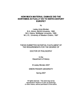 How Much Material Damage Did the Northmen Actually Do to Ninth-Century Europe?