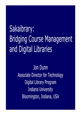 Bridging Course Management and Digital Libraries