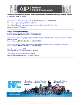 A Time-Of-Flight Backscattering Spectrometer at the Spallation Neutron Source, BASIS E