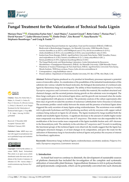 Fungal Treatment for the Valorization of Technical Soda Lignin