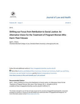 Shifting Our Focus from Retribution to Social Justice: an Alternative Vision for the Treatment of Pregnant Women Who Harm Their Fetuses