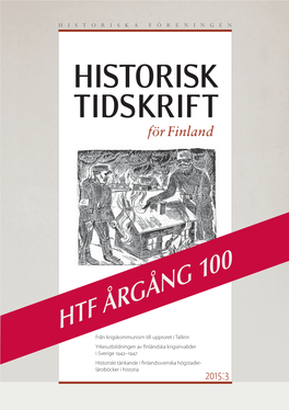 HTF Årgång Från Krigskommunism Till Upproret I Tallinn Historisk Tidskrift För Finland Yrkesutbildningen Av Finländska Krigsinvalider