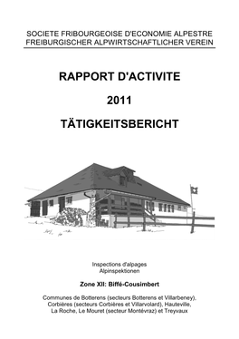 Rapport D'activite 2011 Tätigkeitsbericht