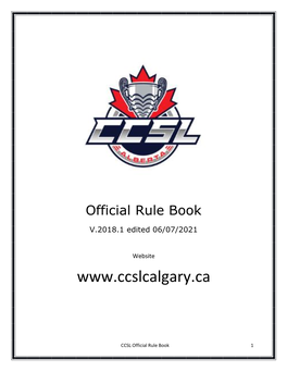 Official Rule Book