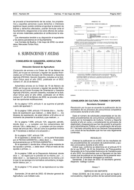 6. Subvenciones Y Ayudas