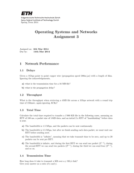 Operating Systems and Networks Assignment 3