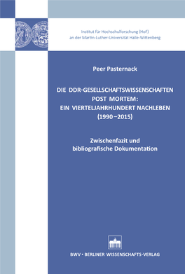 Die DDR-Gesellschaftswissenschaften Post Mortem