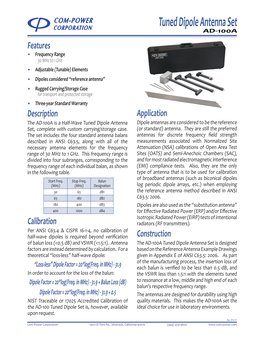 Tuned Dipole Antenna