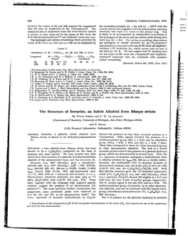 The Structure of Sewarine, an Indole Alkaloid from Rhazya Stricta by YUSUF A~MA~I and P