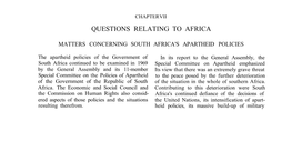 [ 1969 ] Part 1 Sec 1 Chapter 7 Questions Relating to Africa