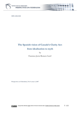 The Spanish Vision of Canada's Clarity