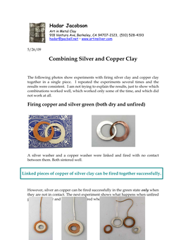 Combining Silver and Copper Clay