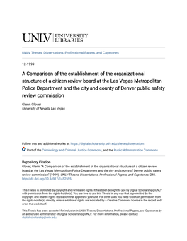 A Comparison of the Establishment of the Organizational Structure of A