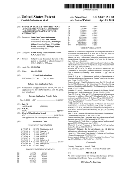 (12) United States Patent (10) Patent No.: US 8,697,151 B2 Contet-Audonneau Et Al