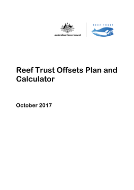 Reef Trust Offsets Plan and Calculator