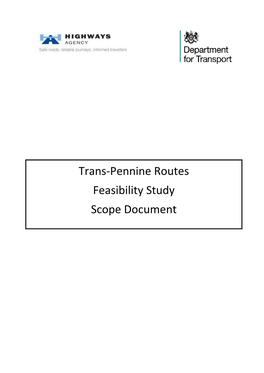 Trans-Pennine Routes Feasibility Study Scope Document