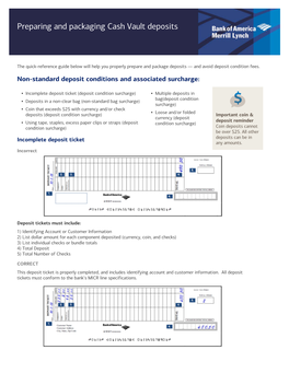 Preparing and Packaging Cash Vault Deposits