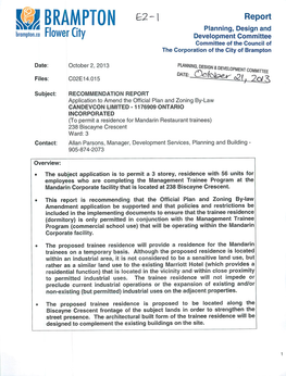 Planning, Design and Development Committee Item E2 for October 21