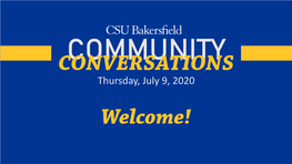 COMMUNITY Thursday, July 9, 2020 Dr