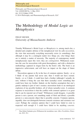 The Methodology of Modal Logic As Metaphysics