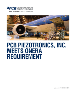 Pcb Piezotronics, Inc. Meets Onera Requirement