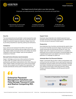 81% 80% 50% Enterprise Password Management Solutions