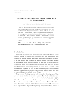 Idempotents and Units of Matrix Rings Over Polynomial Rings