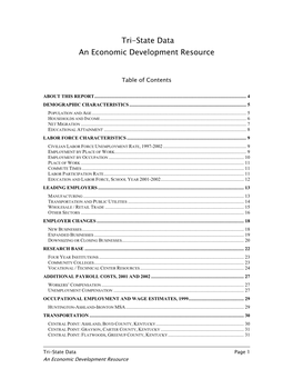 Tri-State Data an Economic Development Resource