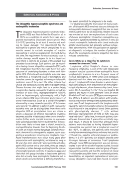 The Idiopathic Hypereosinophilic Syndrome and Eosinophilic Leukemias