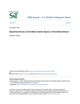 Basement Rocks of the Main Interior Basins of the Midcontinent