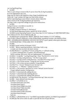 Cat /Var/Log/Xorg.0.Log [ 14.268] This Is a Pre-Release Version of the X Server from the X.Org Foundation