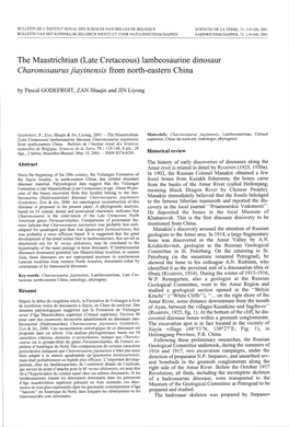 (Late Cretaceous) Lambeosaurine Dinosaur Charonosaurusjiayinensis from North-Eastern China by Pascal GODEFROIT, ZAN Shuqin and JIN Liyong